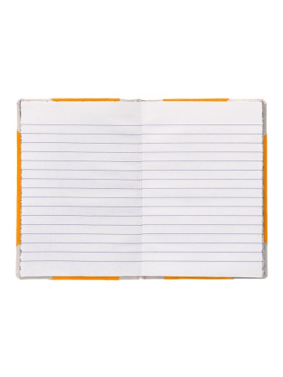 Libro cartone cosido fernandes flecha din a5+ rayado horizontal 50 hojas 100 gr naranja