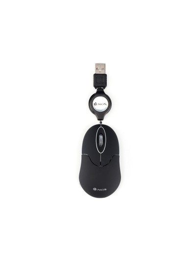 Raton ngs wired sin 1000 dpi retractil 3 botones usb color negro