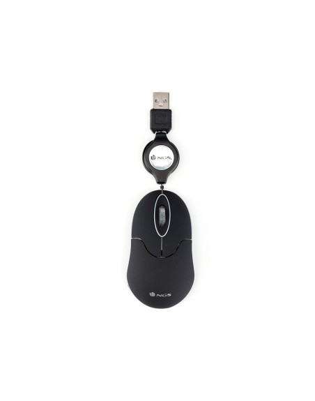 Raton ngs wired sin 1000 dpi retractil 3 botones usb color negro