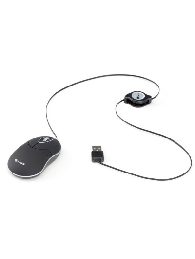 Raton ngs wired sin 1000 dpi retractil 3 botones usb color negro