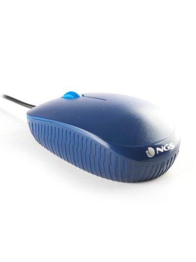 Raton ngs wired flame optico con cable 1000 dpi ambidiestros usb color azul