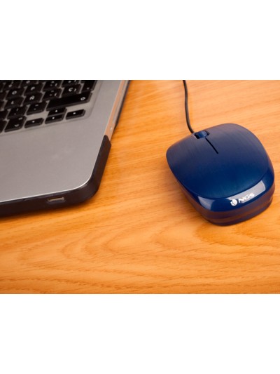 Raton ngs wired flame optico con cable 1000 dpi ambidiestros usb color azul