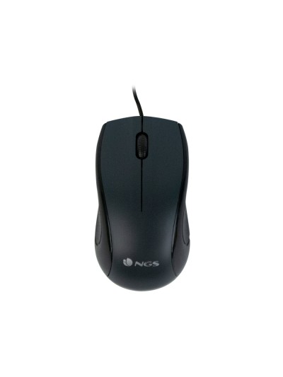 Raton ngs wired mist optico con cable 1000 dpi ambidiestros usb color negro