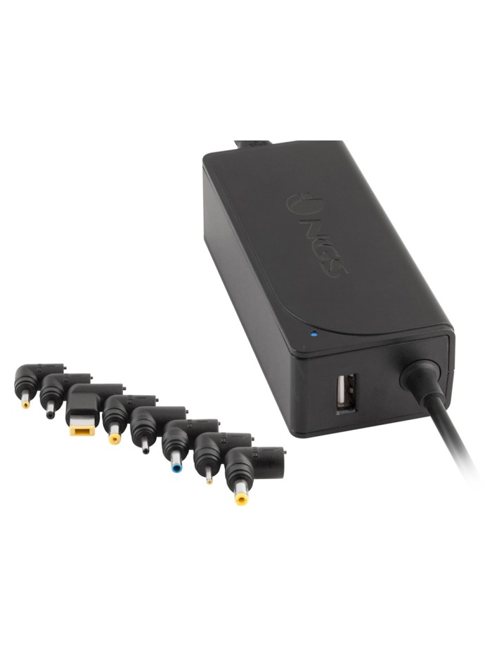 Adaptador de corriente ngs automatic 90w con 9 adaptadores y salida usb 2a Adaptador de corriente ngs automatic 90w con 9 adaptadores y salida usb 2a