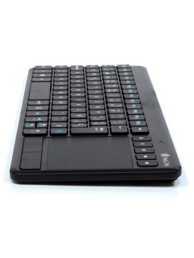 Teclado ngs warrior inalambrico touch pad con teclas multimedia de 2,4 ghz color negro