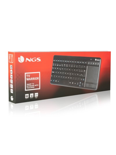 Teclado ngs warrior inalambrico touch pad con teclas multimedia de 2,4 ghz color negro