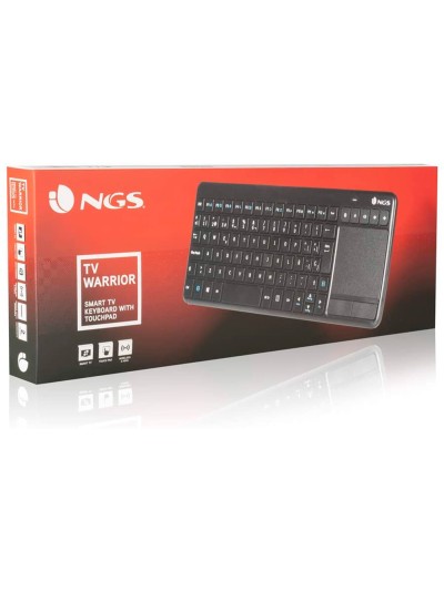 Teclado ngs warrior inalambrico touch pad con teclas multimedia de 2,4 ghz color negro