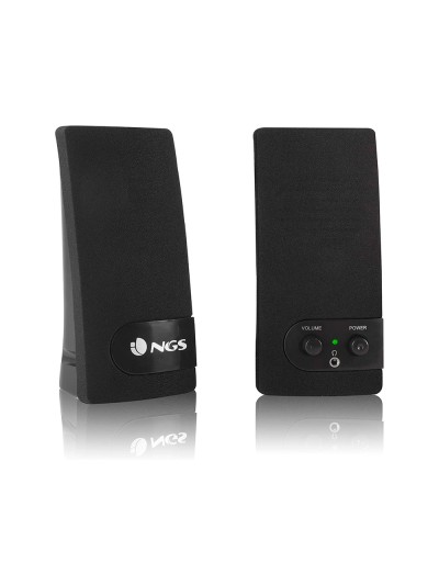 Altavoz ngs multimedia 2.0 rms 2w alimentacion usb con interruptor volumen color negro