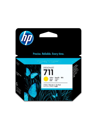 Ink-jet hp designjet t120/t520 amarillo n 711 pack 3/1000 paginas