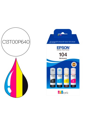 Ink-jet epson /104 4 clr multipack (bk / c / m / y)/ecotank et-2710 / et-2711 / et-2712 / et-2714 / et-2715