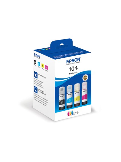 Ink-jet epson /104 4 clr multipack (bk / c / m / y)/ecotank et-2710 / et-2711 / et-2712 / et-2714 / et-2715