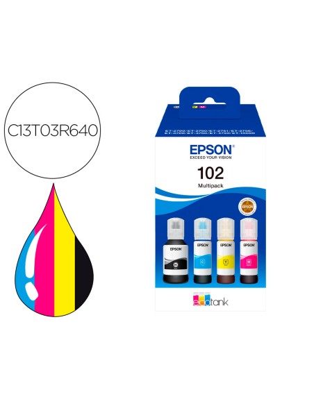Ink-epson /102 ecotank multipack botella ink /ecotank et-2700 / et-2750 / et-2751 / et-2756 / et-3700 /