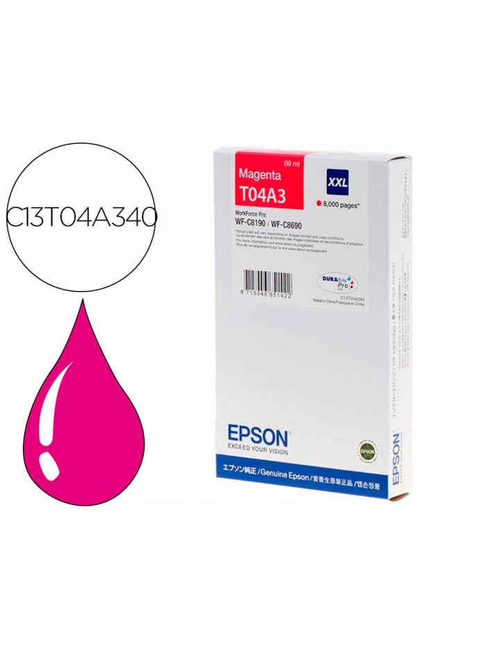 Ink-jet epson wf-c8190 / wf-c8690 xxl magenta Ink-jet epson wf-c8190 / wf-c8690 xxl magenta