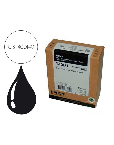 Ink-jet epson ultrachrome xd2 negro t40d140 sc-t3100/sc-t 5100 80 ml