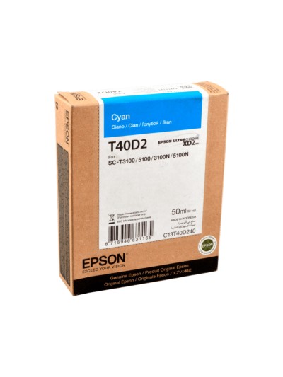 Ink-jet epson ultrachrome xd2 cian t40d240 sc-t3100/sc-t5100 50 ml