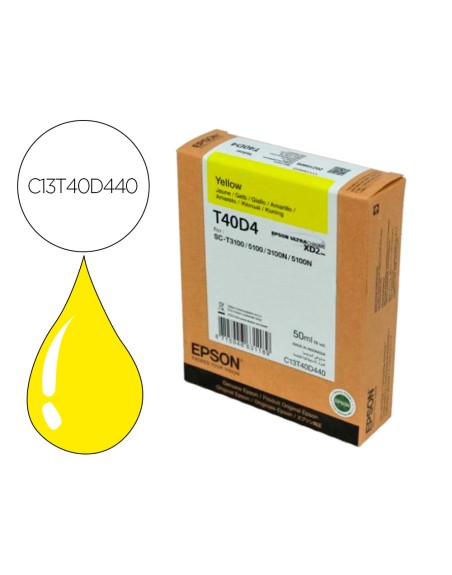 Ink-jet epson ultrachrome xd2 amarillo t40d440 sc-t3100/sc- t5100 50 ml