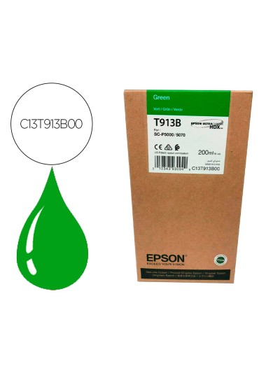Ink-jet epson t913b green ink 200ml