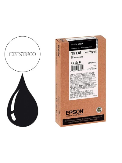 Ink-jet epson t9138 matte negro ink 200ml