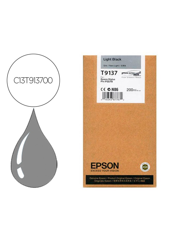 Ink-jet epson t9137 light negro ink 200ml Ink-jet epson t9137 light negro ink 200ml