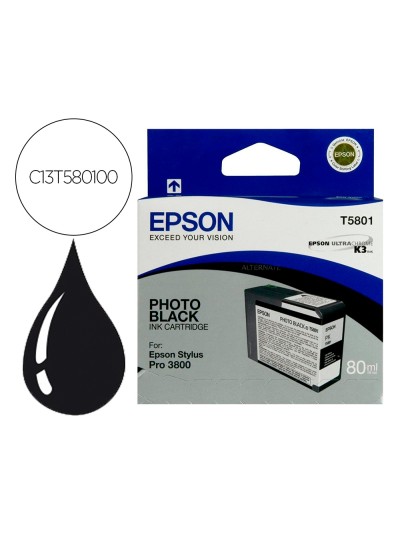 Ink-jet epson stylus pro-3800/3880 negro photo (80ml)