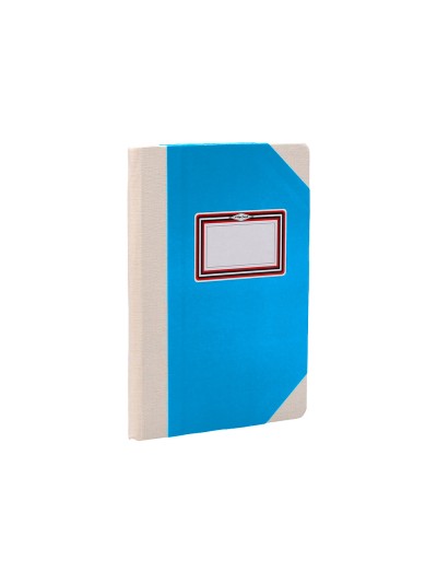 Libro cartone cosido fernandes flecha din a5+ liso 50 hojas 100 gr azul