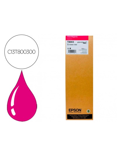 Ink-jet epson singlepack vivid magenta t800300 ultrachrome pro 700ml