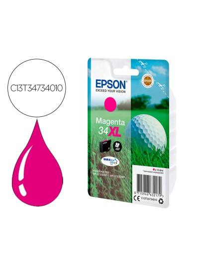 Ink-jet epson work force pro wf-3720dwf/3725dwf magenta 34xl durabrite ultra ink 950 paginas