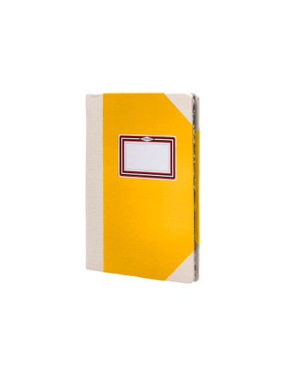 Libro cartone cosido fernandes flecha din a5+ liso 50 hojas 100 gr amarillo