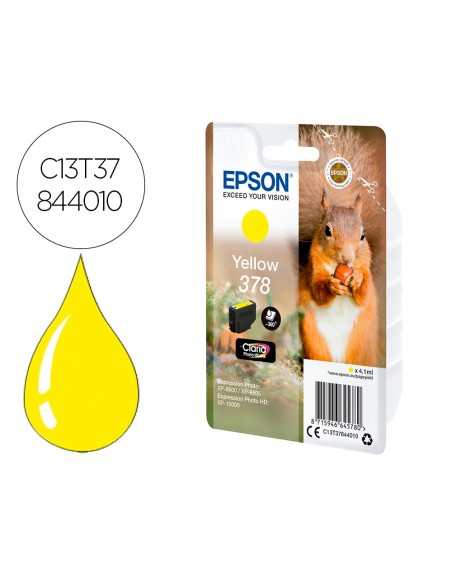 Ink-jet epson singlepack amarillo 378 claria photo hd ink