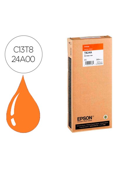 Ink-jet epson gf surecolor serie sc-p naranja ultrachrome hdx/hd 350ml