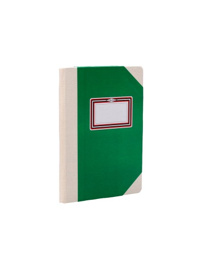 Libro cartone cosido fernandes flecha din a4+ rayado horizontal 50 hojas 100 gr verde