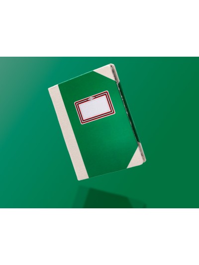 Libro cartone cosido fernandes flecha din a4+ rayado horizontal 50 hojas 100 gr verde