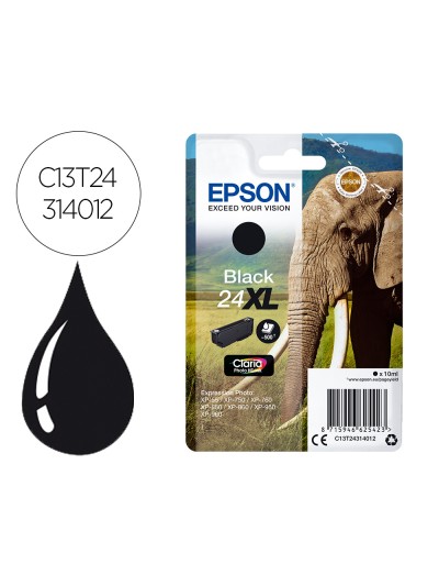 Ink-jet epson claria photo hd ink negro 24xl expression photo xp-760/950