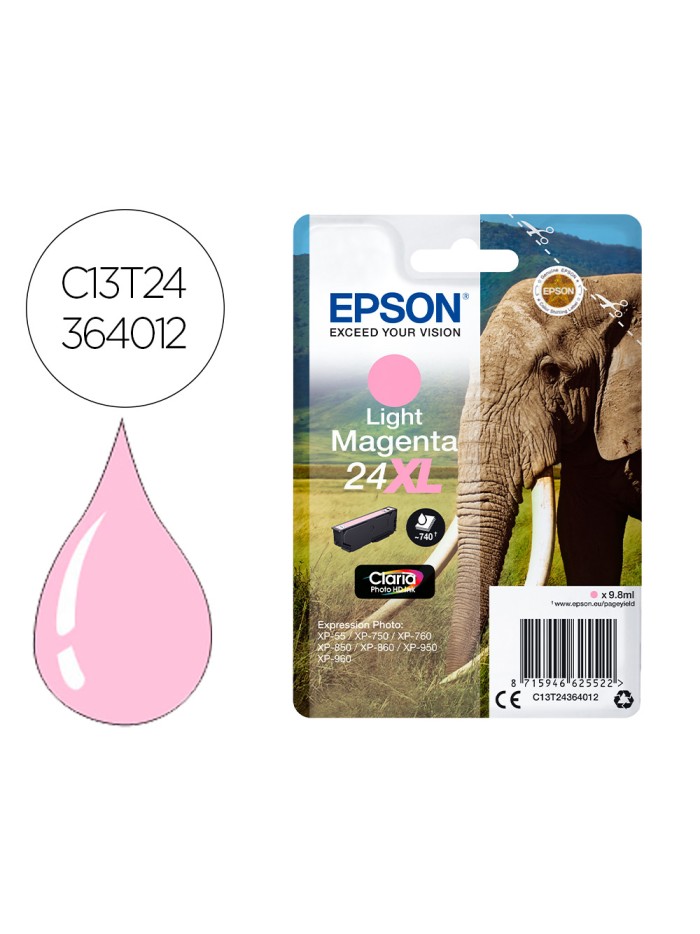 Ink-jet epson claria photo hd ink magenta claro 24xl expression photo xp-950 Ink-jet epson claria photo hd ink magenta claro 24xl expression photo xp-950