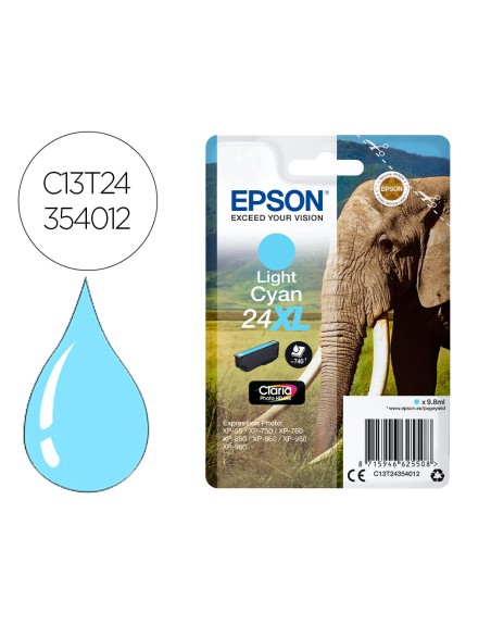 Ink-jet epson claria photo hd ink cian claro 24xl expression photo xp-950