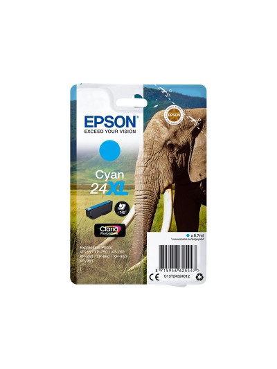 Ink-jet epson claria photo hd ink cian 24xl expression photo xp-760/950