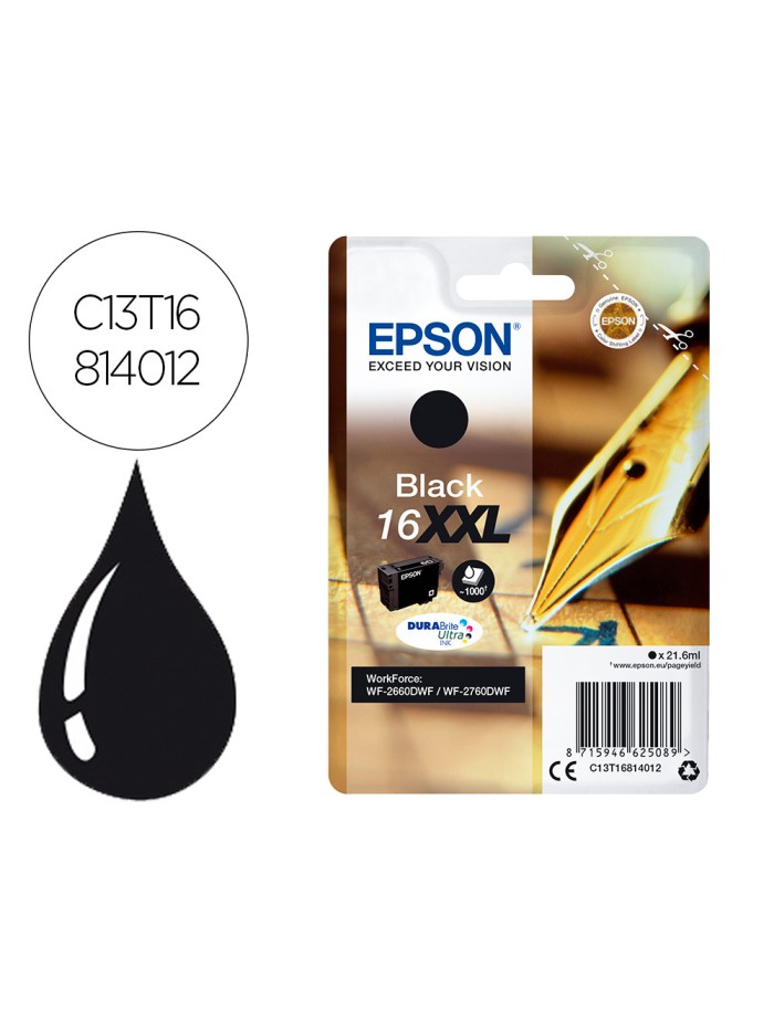 Ink-jet epson negro 16xxl workforce 2660dwf