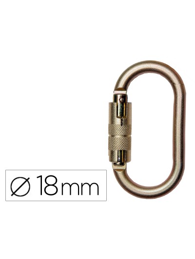 Mosqueton faru acero galvanizado automatico virola 18 mm resistencia 25 kn