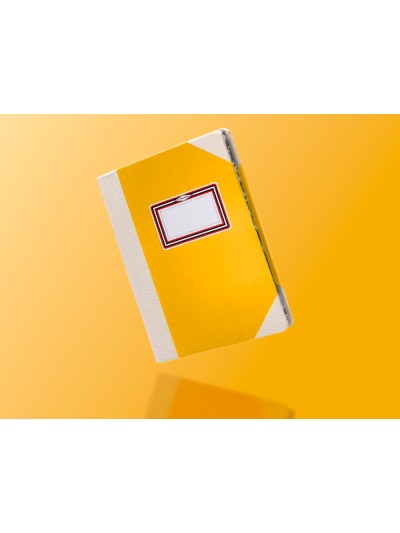 Libro cartone cosido fernandes flecha din a4+ rayado horizontal 50 hojas 100 gr amarillo