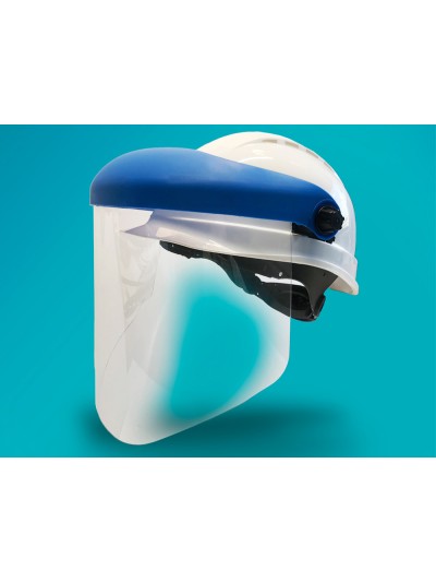 Pantalla para casco faru a20c con visera y protector barbilla azul 200x300 mm