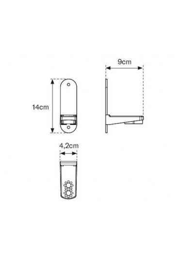 Soporte mural faru plastico d190 y d191 140x90x42 mm