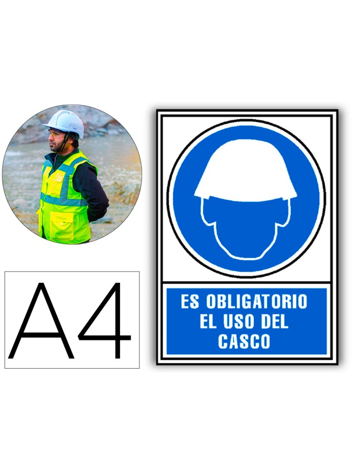 Pictograma archivo 2000 obligatorio uso de casco pvc azul luminiscente 210x297 mm Pictograma archivo 2000 obligatorio uso de casco pvc azul luminiscente 210x297 mm