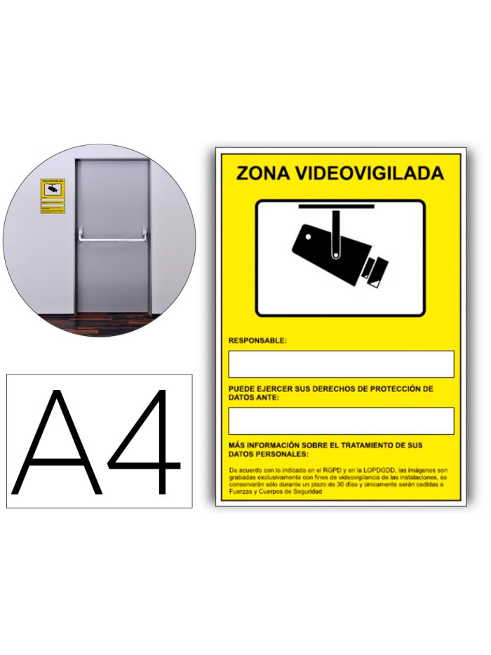 Pictograma archivo 2000 camaras de vigilancia en grabacion las 24 horas pvc amarillo luminiscente 210x297 Pictograma archivo 2000 camaras de vigilancia en grabacion las 24 horas pvc amarillo luminiscente 210x297
