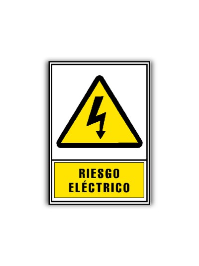 Pictograma archivo 2000 riesgo electrico pvc amarillo luminiscente 210x297 mm
