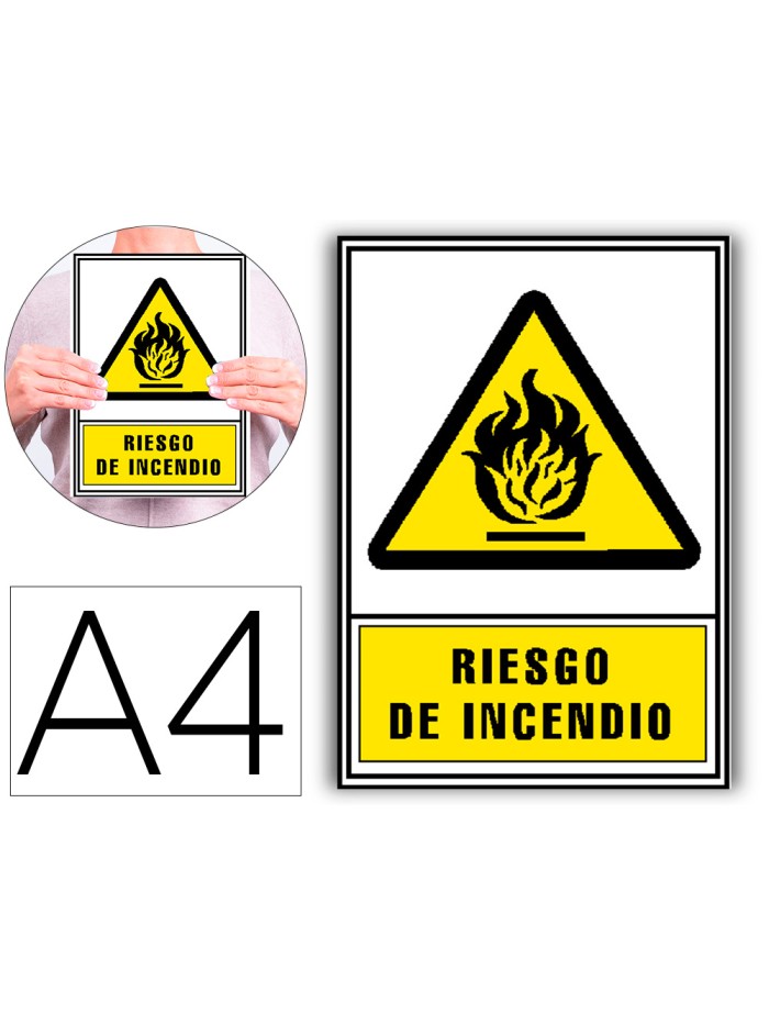Pictograma archivo 2000 riesgo de incendio pvc amarillo luminiscente 210x297 mm Pictograma archivo 2000 riesgo de incendio pvc amarillo luminiscente 210x297 mm