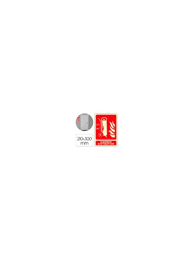 Pictograma archivo 2000 carro extintor pvc rojo luminiscente 210x300 mm