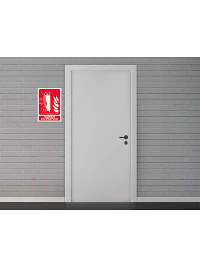 Pictograma archivo 2000 carro extintor pvc rojo luminiscente 210x300 mm
