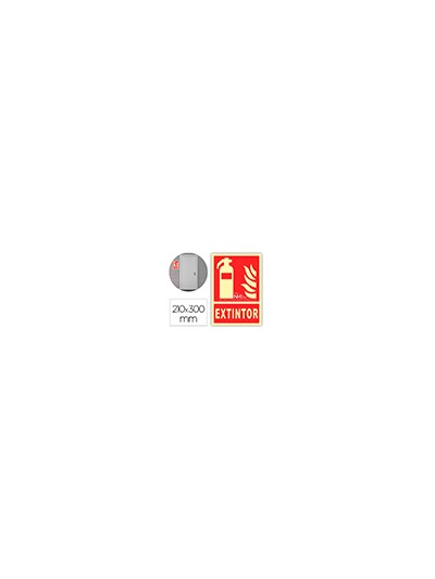 Pictograma archivo 2000 extintor pvc rojo luminiscente 210x300 mm