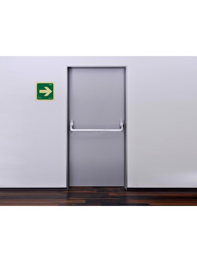 Pictograma archivo 2000 flecha derecha pvc verde luminiscente 224x224 mm