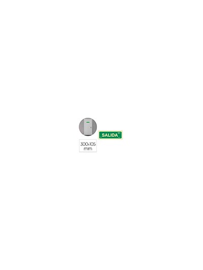 Pictograma archivo 2000 salida pvc verde luminiscente 300x105 mm pack de 2 unidades